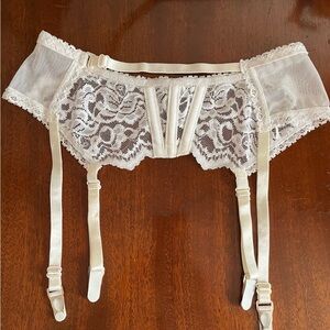 White lace, garter belt